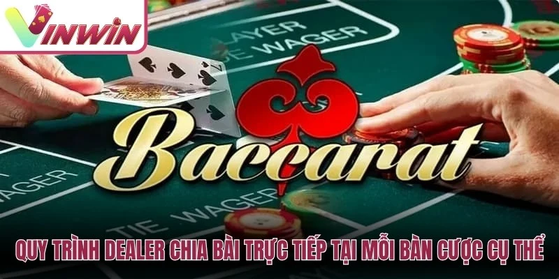 Cách chơi baccarat Vinwin với cửa Player Banker Tie và quy trình dealer chia bài