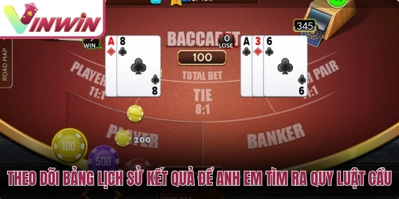 Bảng lịch sử baccarat chỉ dùng để xem lại ván cũ không phải quy luật chắc thắng