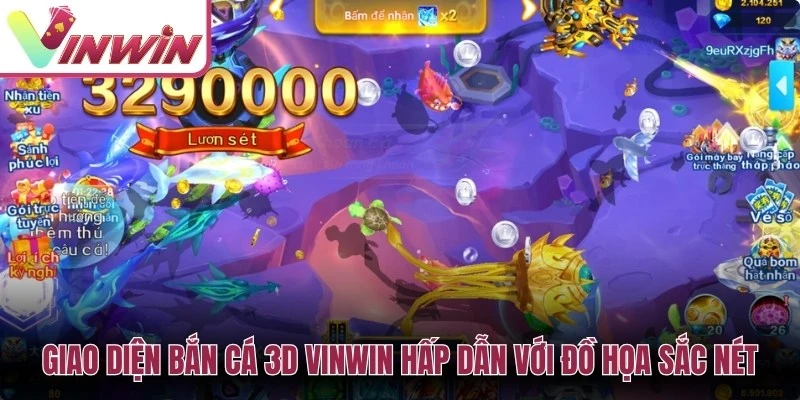 Cách chơi bắn cá 3D Vinwin với giao diện đại dương súng đạn và mục tiêu cá