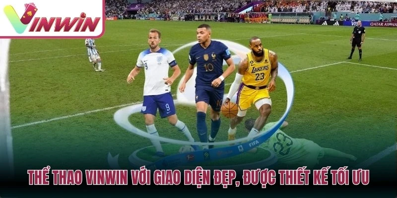 Giao diện Thể thao Vinwin với lịch thi đấu, kèo bóng đá, kèo live và nhiều bộ môn